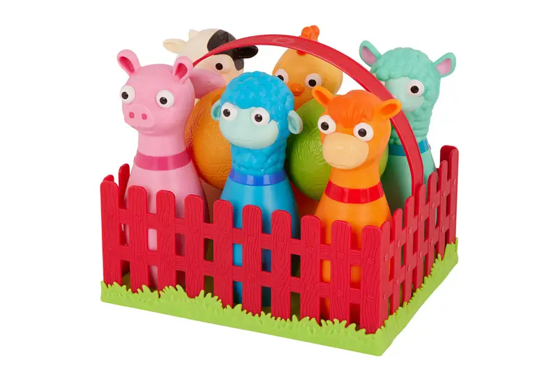 Ігровий набір для боулінгу Kiddi Smart Весела ферма BT1802Z Battat - фото 2 Ігровий набір для боулінгу Kiddi Smart Весела ферма BT1802Z Battat - фото 2