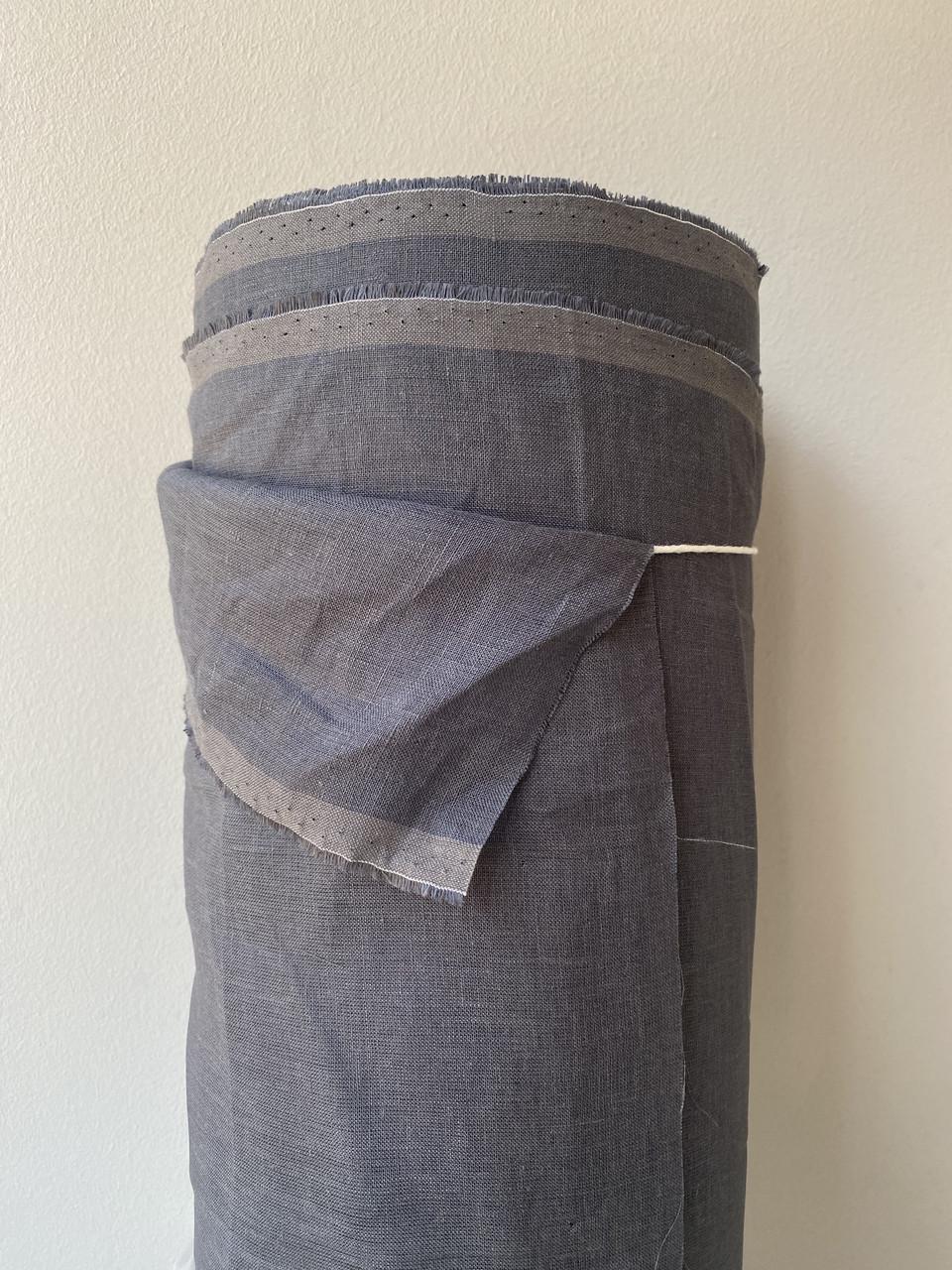 Ткань LINEN PLUS льняная 260 см 744 Темно-графит - фото 6
