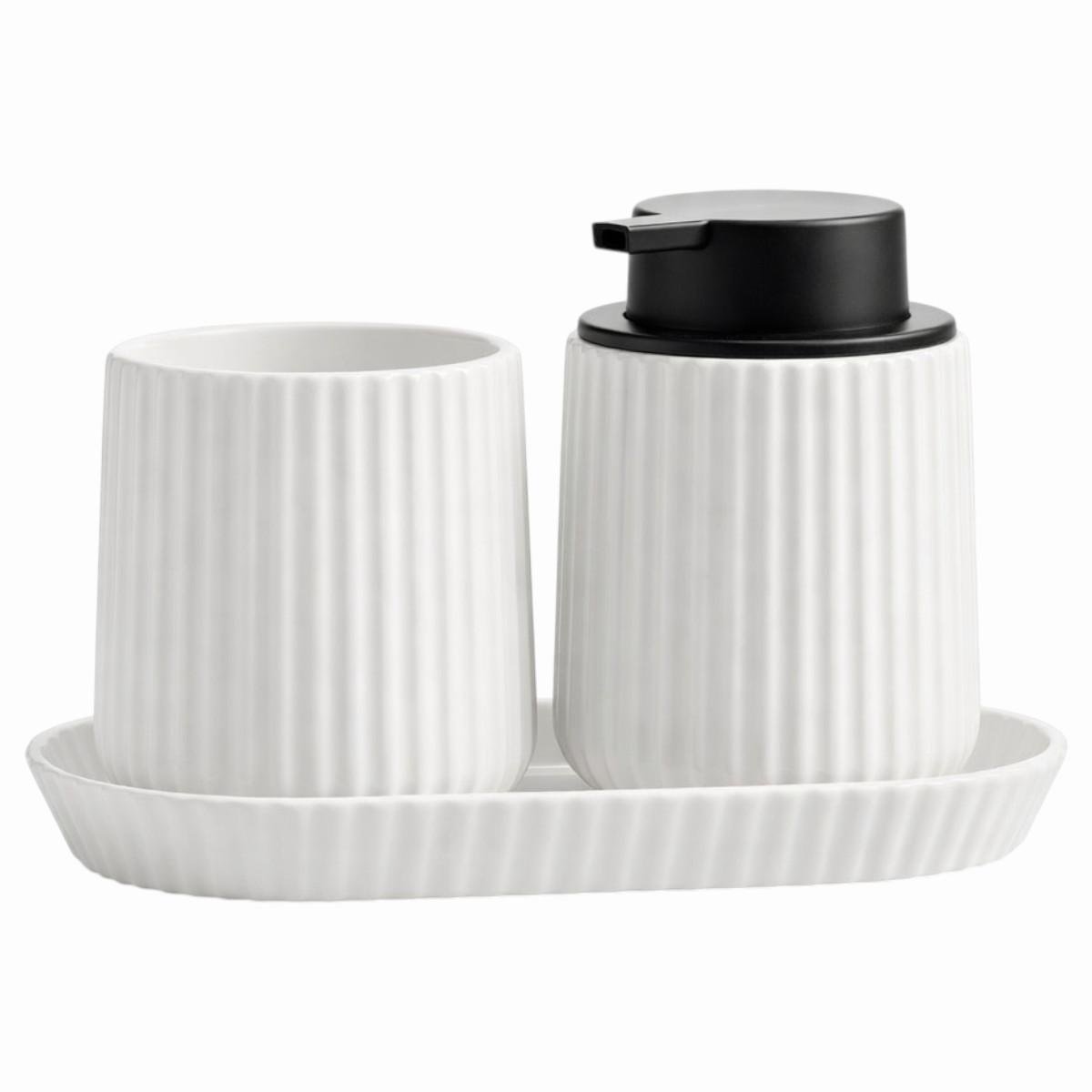 Набір аксесуарів для ванної кімнати A-PLUS Кераміка 3 предмети (232 BS)