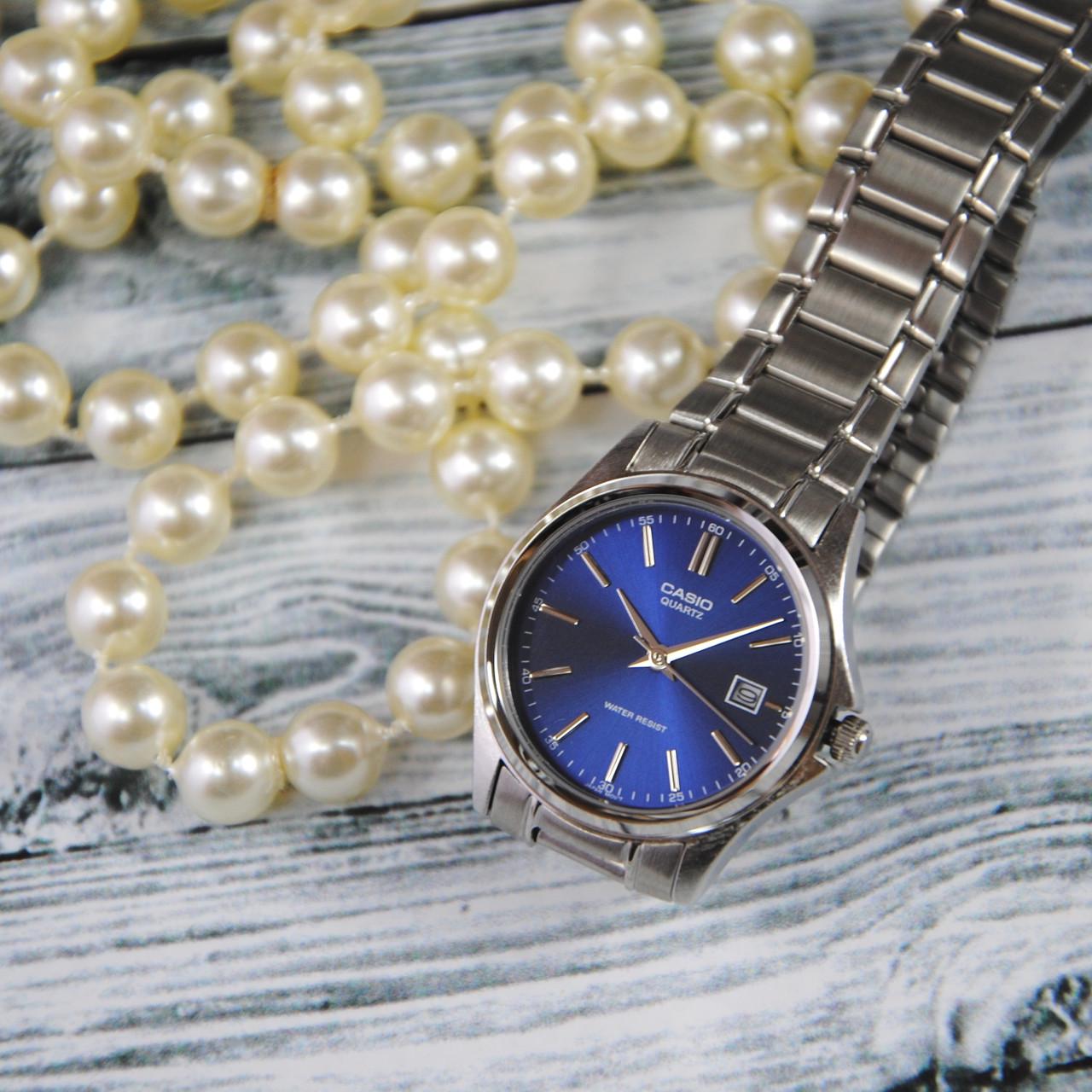 Наручний годинник жіночий Casio LTP-1183A-2ADF d 28 мм Cрібний/Синій (2461175148) - фото 2