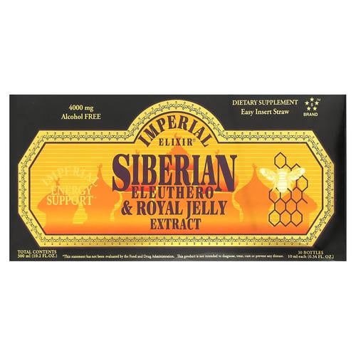 Женьшень Imperial Elixir Siberian Eleuthero & Royal Jelly Extract 30 Bottles 10 мл (IME-39357) Женьшень Imperial Elixir Siberian Eleuthero & Royal Jelly Extract 30 Bottles 10 мл (IME-39357)