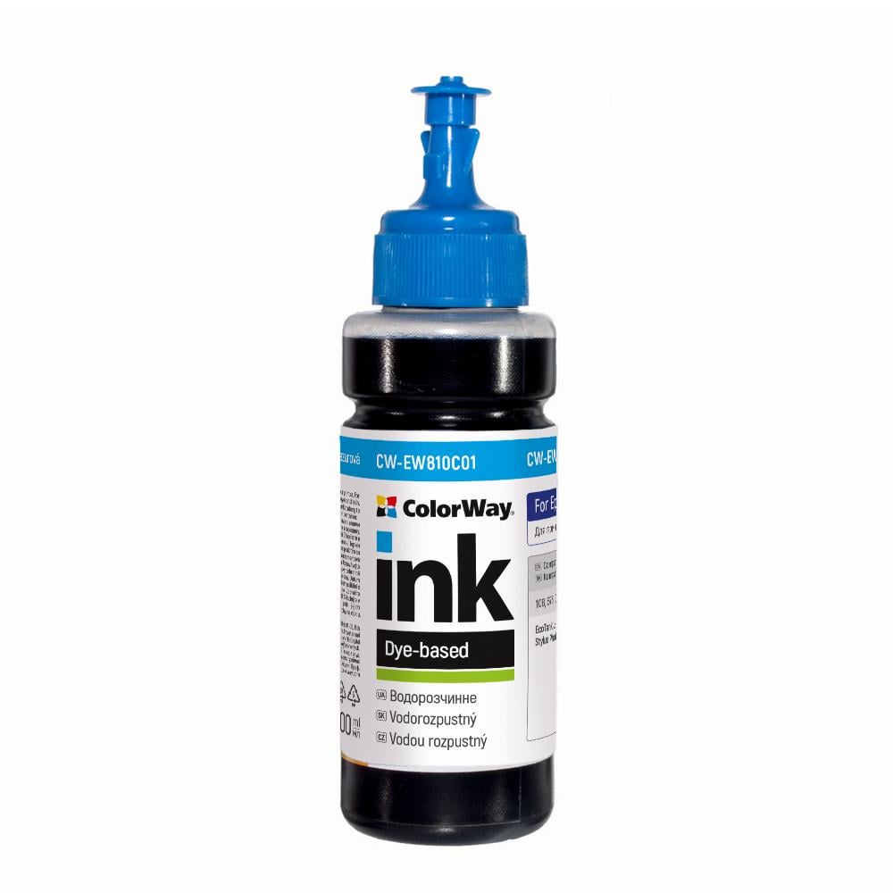 Чернила ColorWay Epson L800/L810/L850 100 мл Cyan (CW-EW810C01)