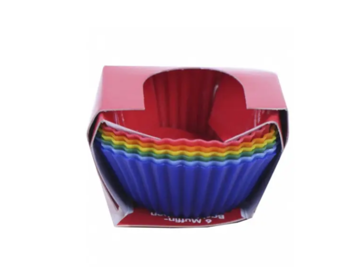 Формы для кексов Kaiser силиконовые 6 шт. 7 см Разноцветный (686127)