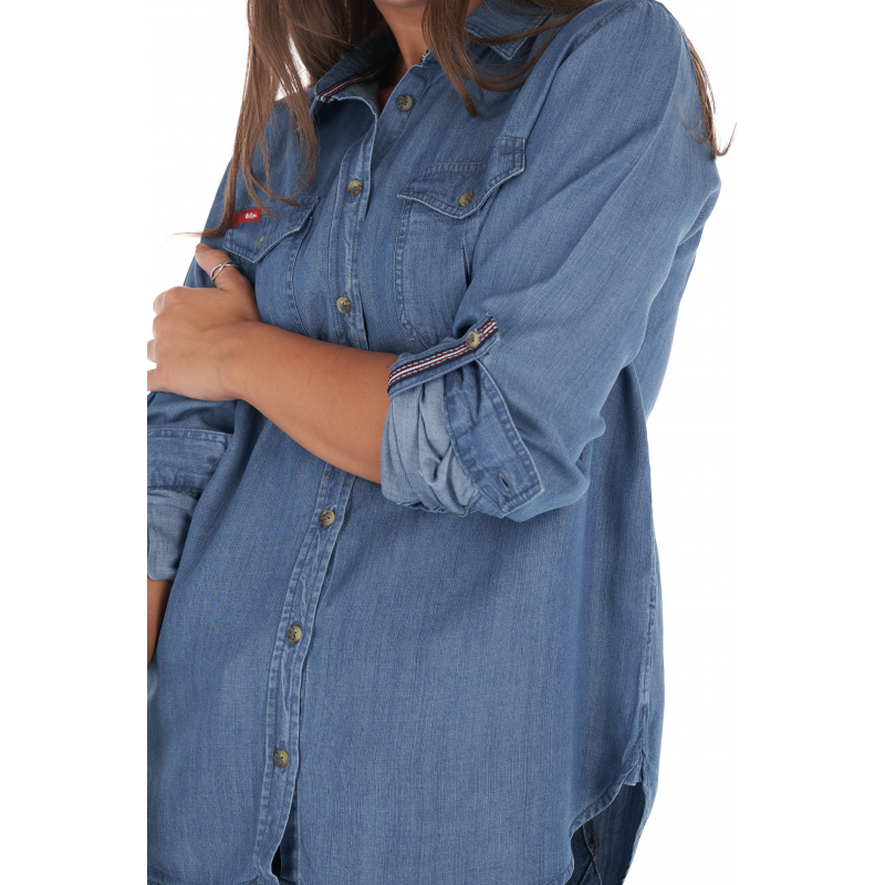 Рубашка женская Lee Cooper 60291001 M Синий - фото 3 Рубашка женская Lee Cooper 60291001 M Синий - фото 3