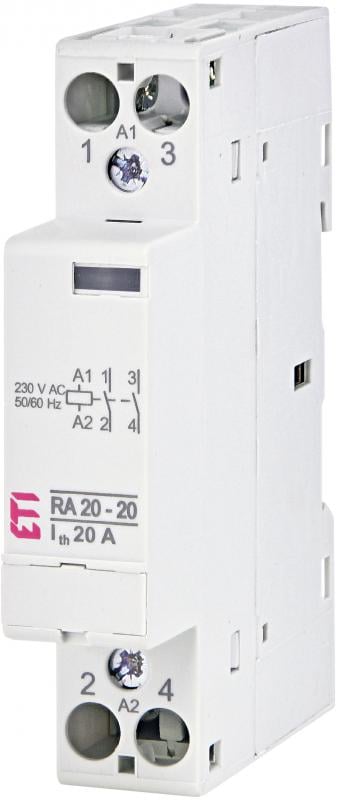 Контактор модульный ETI RA 20-20 2P 20A 2NO 230V (2464092)