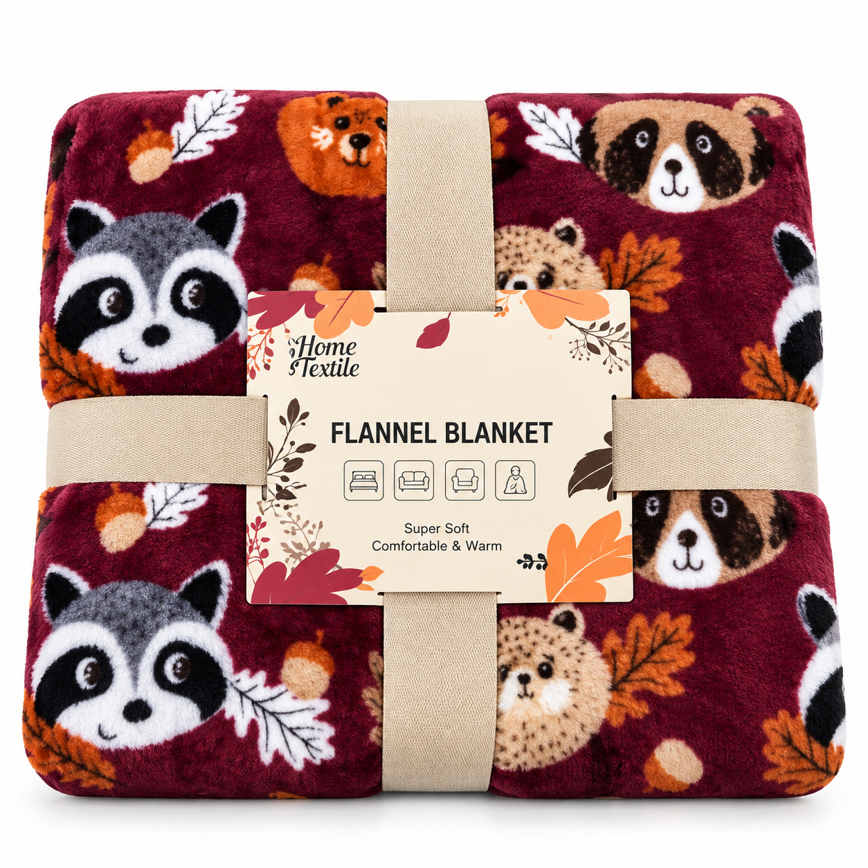 Плед Ardesto Autumn Flannel Лесные животные 160х200 см (ART0149PB)