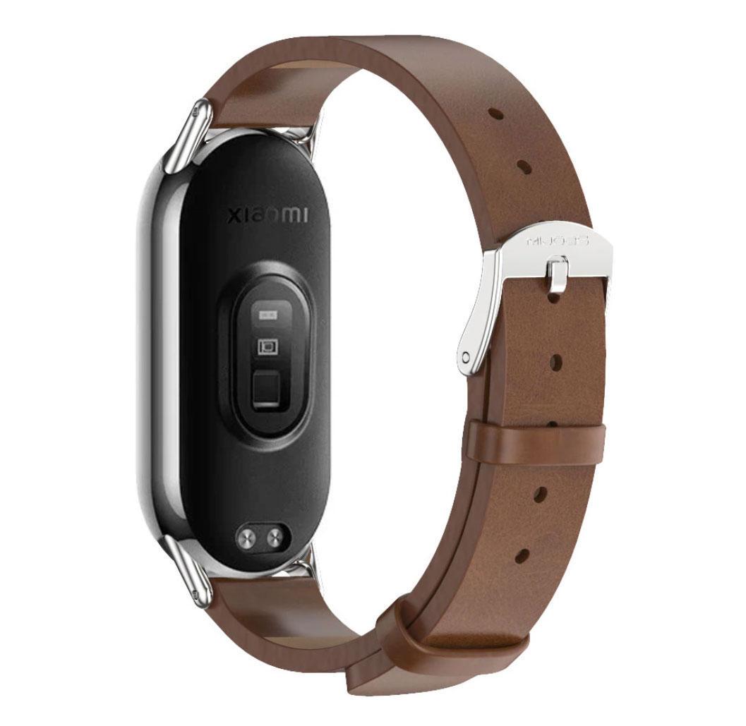 Ремешок для фитнес-браслета Mijobs Xiaomi Smart Band 10 Brown/Silver (2726093882) - фото 3 Ремешок для фитнес-браслета Mijobs Xiaomi Smart Band 10 Brown/Silver (2726093882) - фото 3
