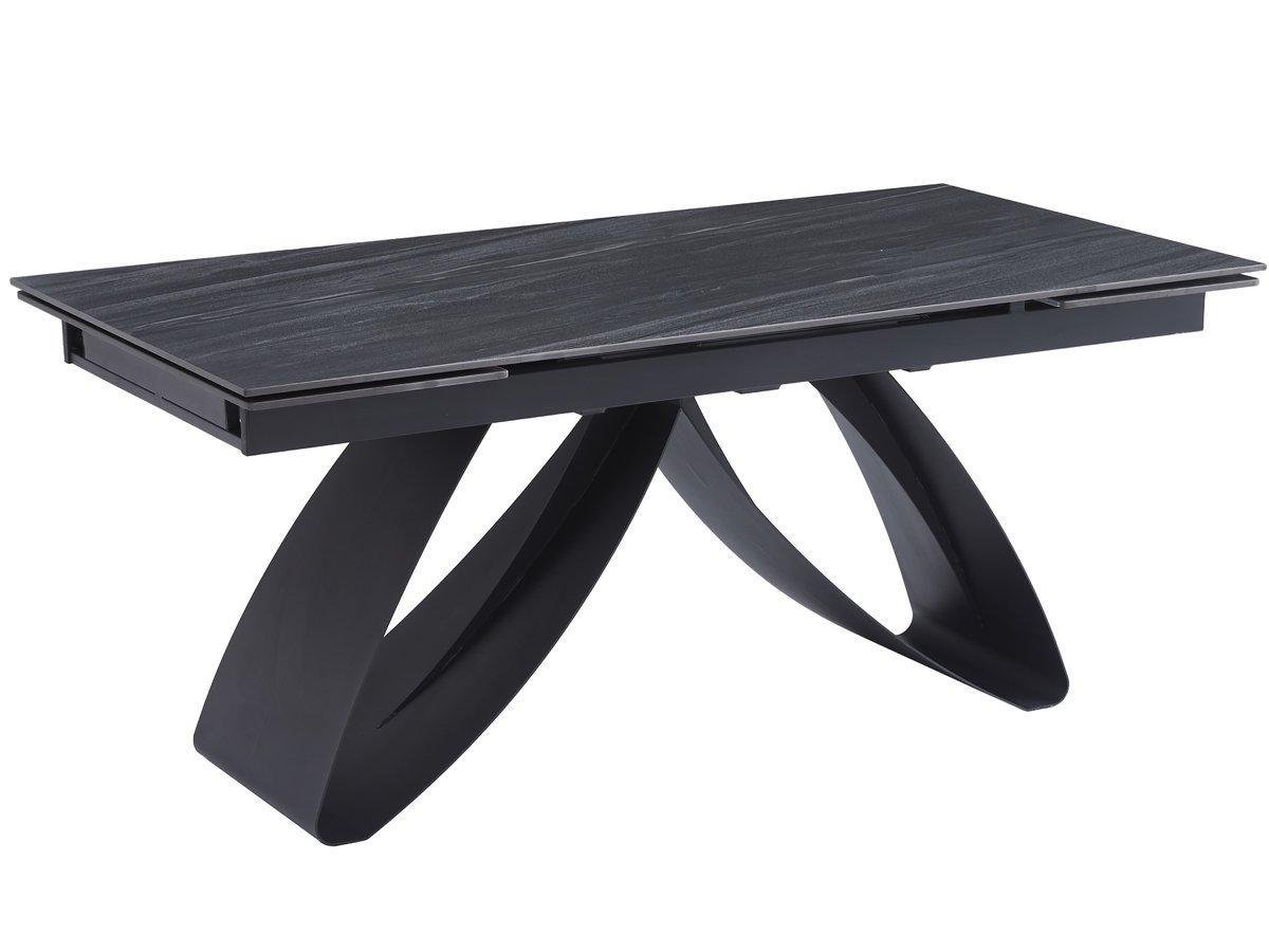 Обідній стіл WILLIAM CERAMIC 180-260х90 см Піщаний камінь матовий/Чорний (WILLIAM160) Обідній стіл WILLIAM CERAMIC 180-260х90 см Піщаний камінь матовий/Чорний (WILLIAM160)
