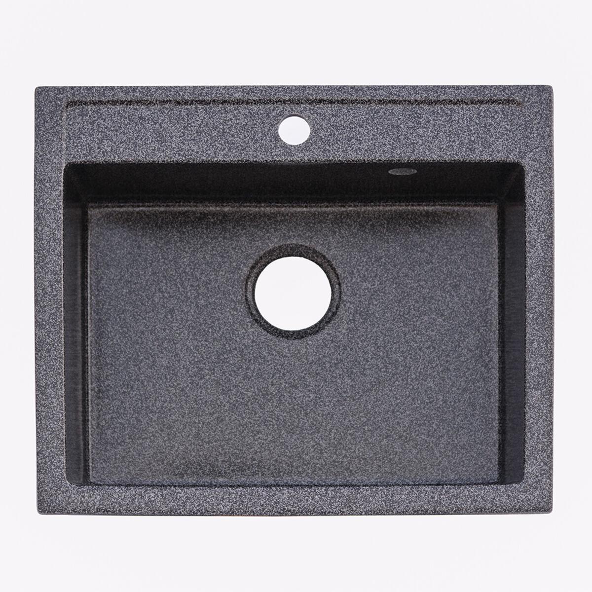 Мойка кухонная Platinum IRENA 5850 гранитная глянцевая Антрацит (000027509)