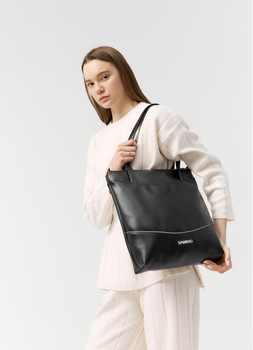 Женская сумка-шоппер Sambag Черный (971034730)