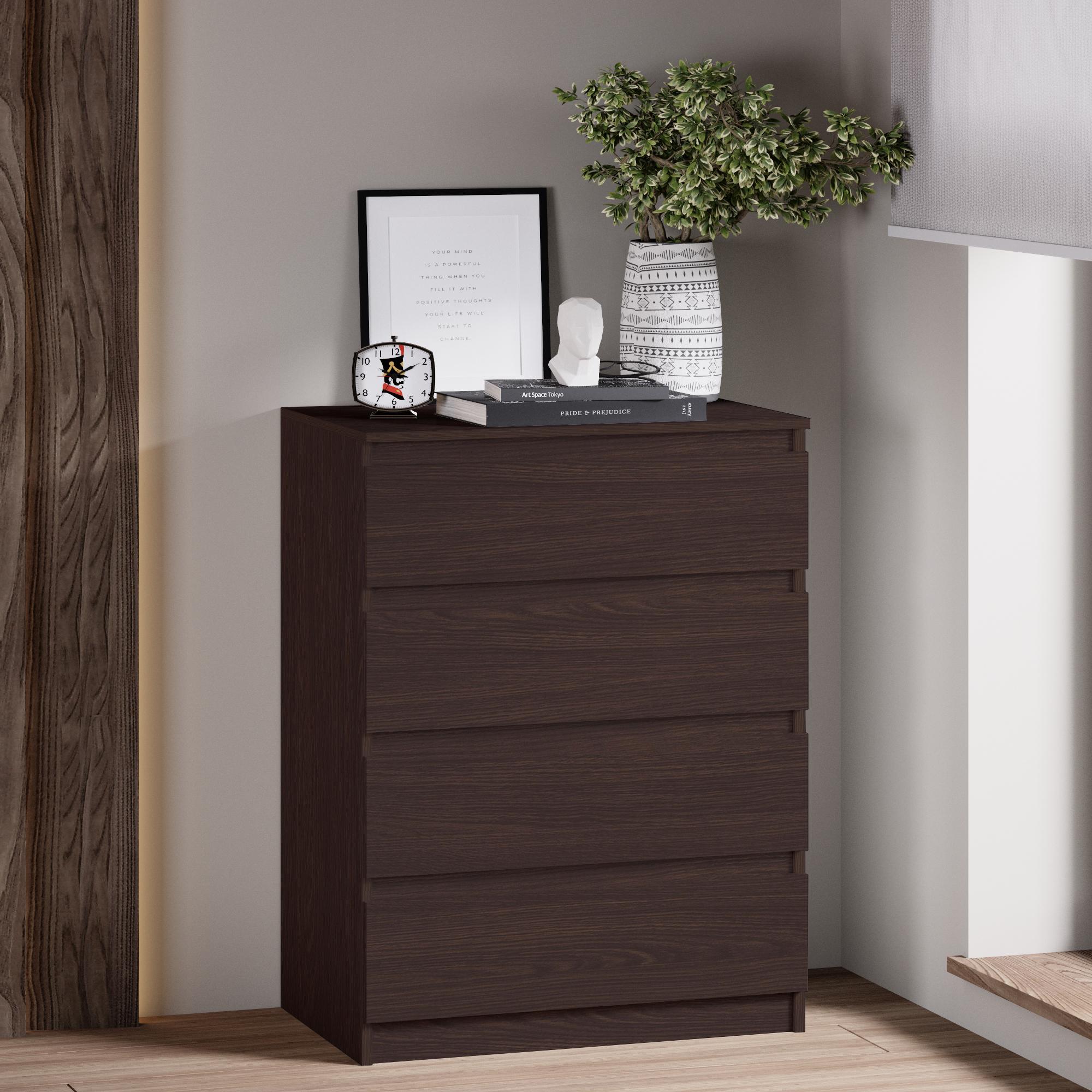 Комод на 4 ящика без ручек Line KF4 700x450x1035 мм Венге Магия - фото 1