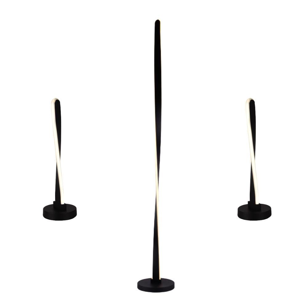 Комплек торшер LDD1008 BK та 2 настільні лампи TD2034 BK Чорний (29282830)