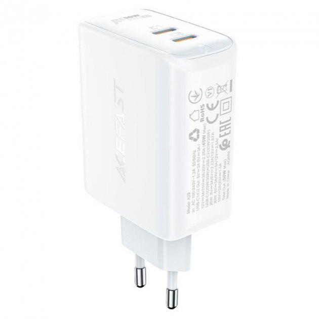 Зарядний пристрій AceFast A29 GaN 50W White (2500a0b6) - фото 3