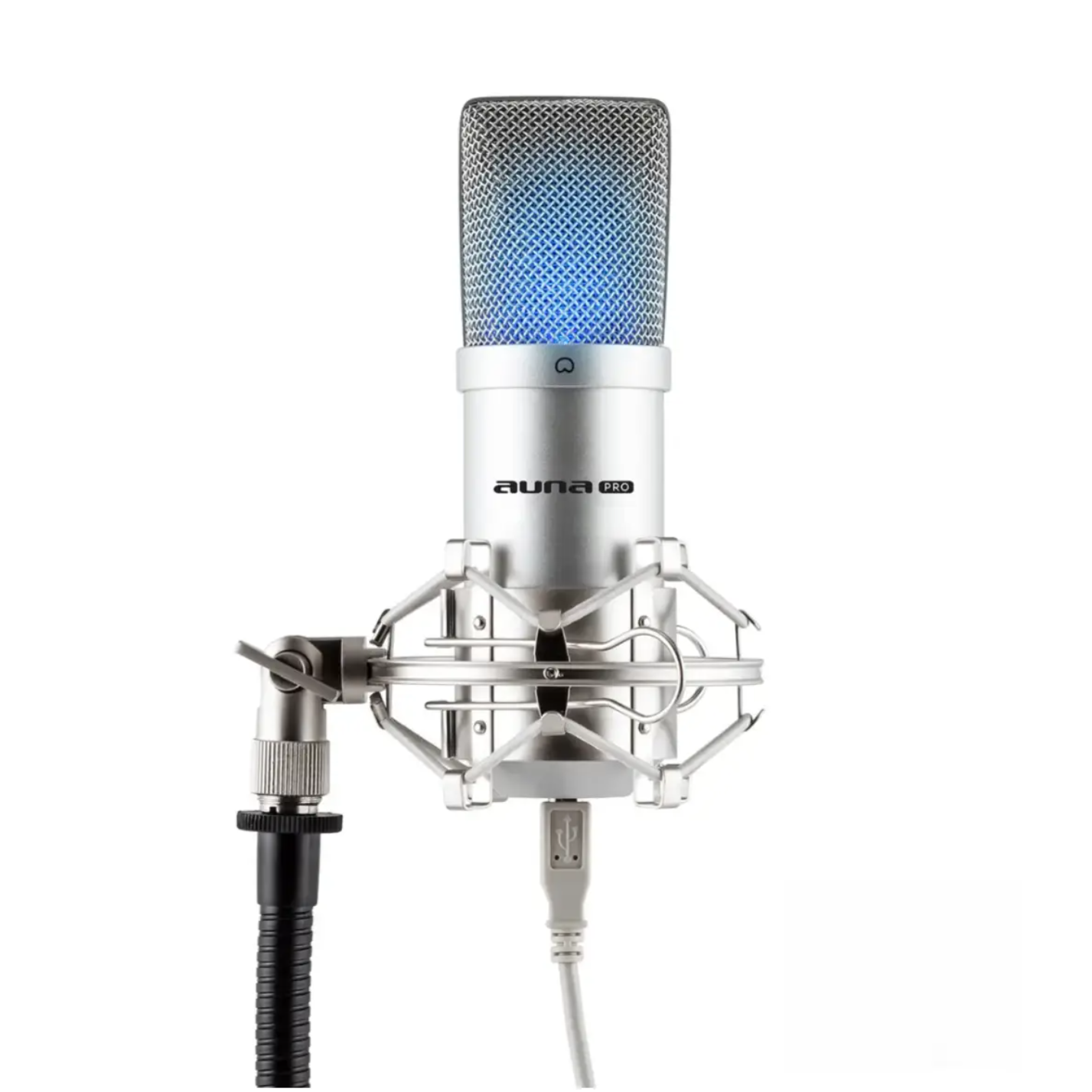 Микрофон конденсаторный Auna MIC-900S-LED USB для стриминга подкастов Микрофон конденсаторный Auna MIC-900S-LED USB для стриминга подкастов