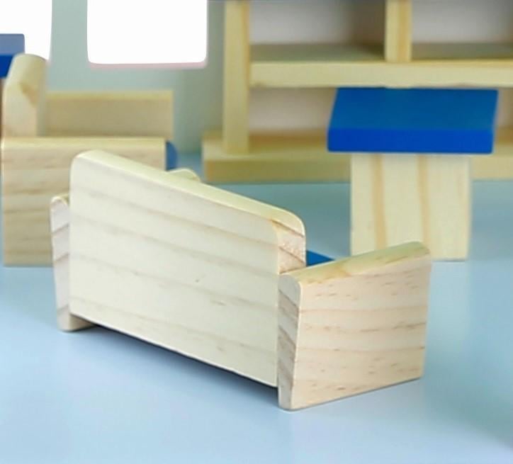 Двухэтажный деревянный кукольный домик sixiren - фото 8 Двухэтажный деревянный кукольный домик sixiren - фото 8