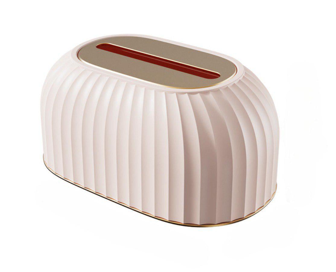 Серветниця настільна для серветок Пластикова рифлена Рожевий