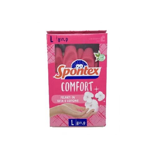 Рукавиці латексні Spontex Comfort господарські L (MAP03)