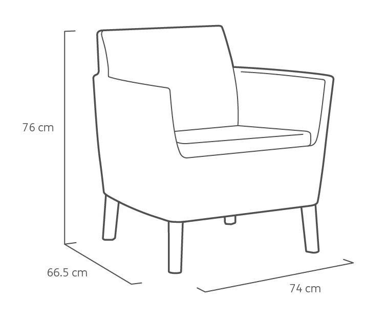 Комплект садовой мебели Keter Salemo 3 seater set Графитовый (8711245158709) - фото 7