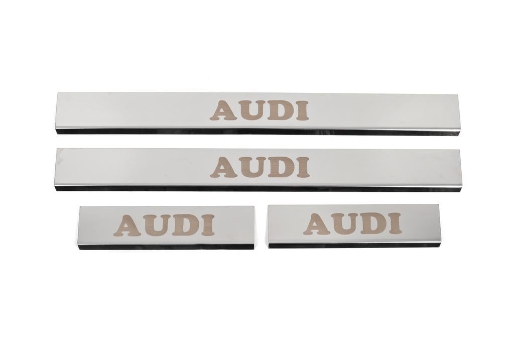 Накладки на пороги Carmos для Audi A4 B6 2000-2004 гг. нержавеющая сталь Хром