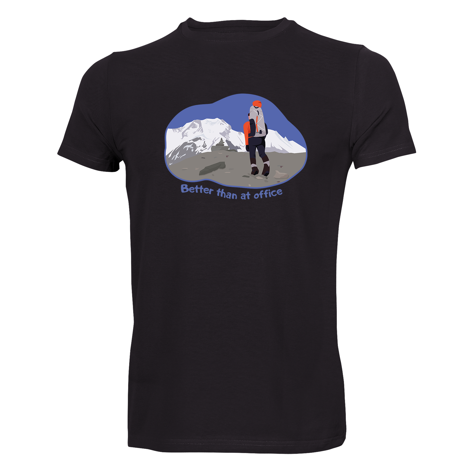 Футболка чоловіча Better than at office S Чорний (id_7604)