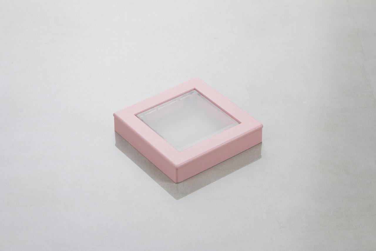 Мебельная ручка Poliplast РП-29 Светло-розовый матовый с прозрачной вставкой (16831)