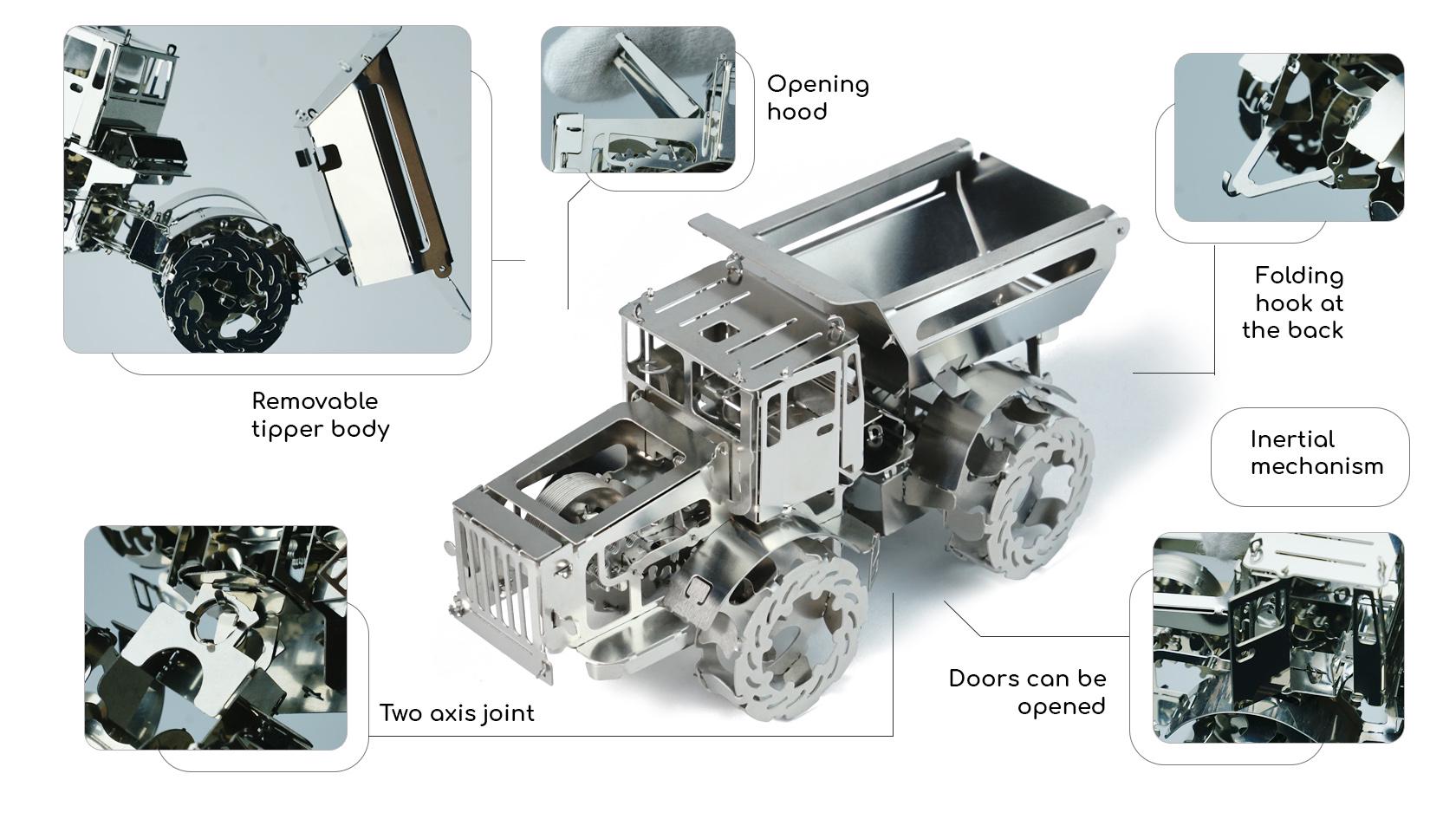 Конструктор металлический 3D Time for Machine Hot Tractor механический (T4M380321) - фото 6