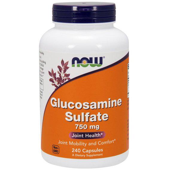 Препарат для суставов и связок NOW Foods Glucosamine Sulfate 750 мг 240 Caps - фото 1