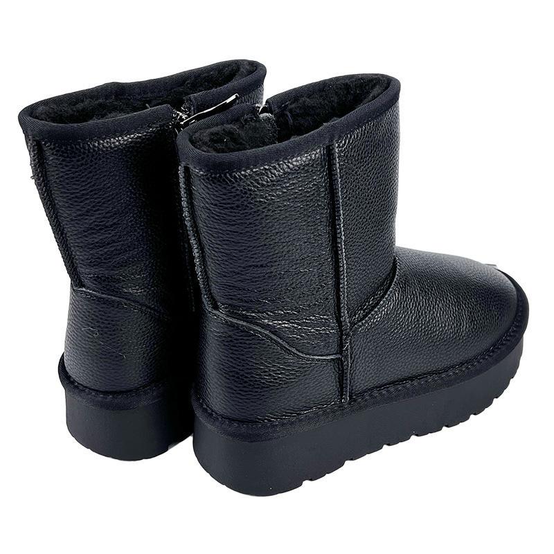 Угги женские кожаные на платформе молния 90171 p. 41 26,5 - фото 3