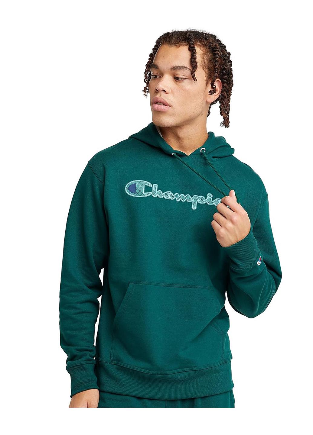 Толстовка мужская Champion Powerblend Fleece Pullover Hoodie 2 M Green (HBGF89H-2-M) - фото 1