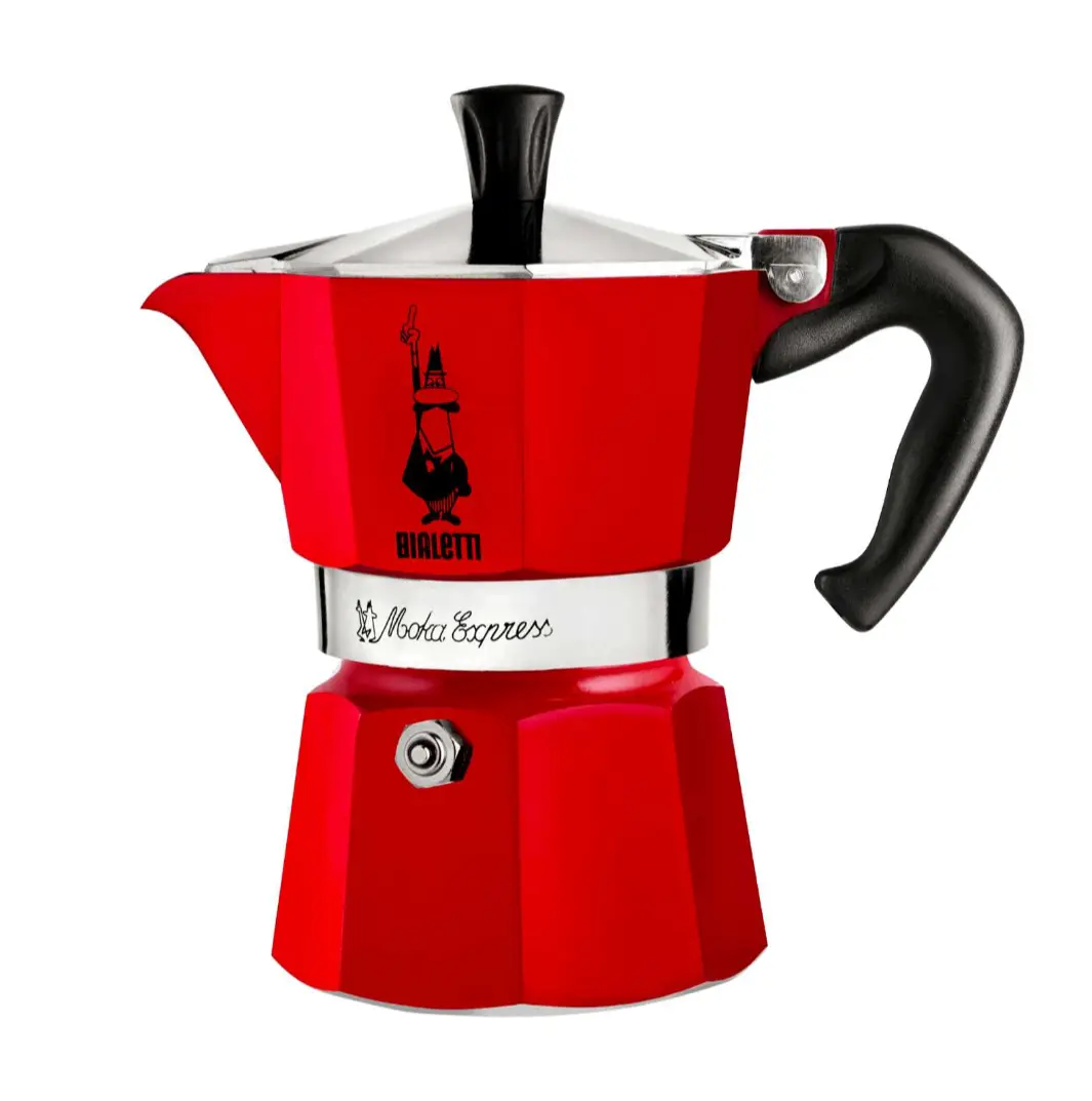 Гейзерная кофеварка Bialetti Moka Color Red на 1 порцию 60 мл (0004941/NP)