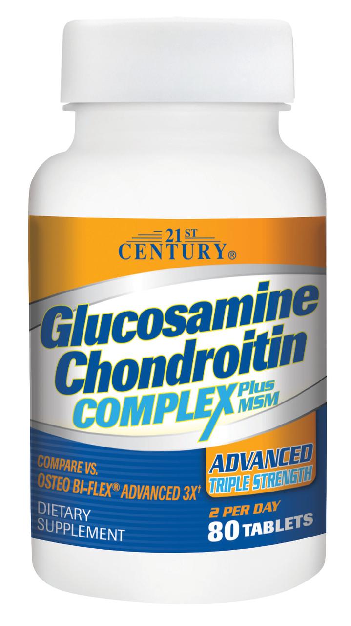 Комплекс Glucosamine Chondroitin Complex Plus MSM Advanced Triple Strength 80 Tablets