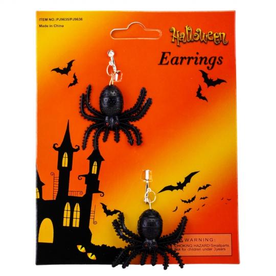 Серьги на Хэллоуин Elisey Halloween Пауки 5 см (9149-009)