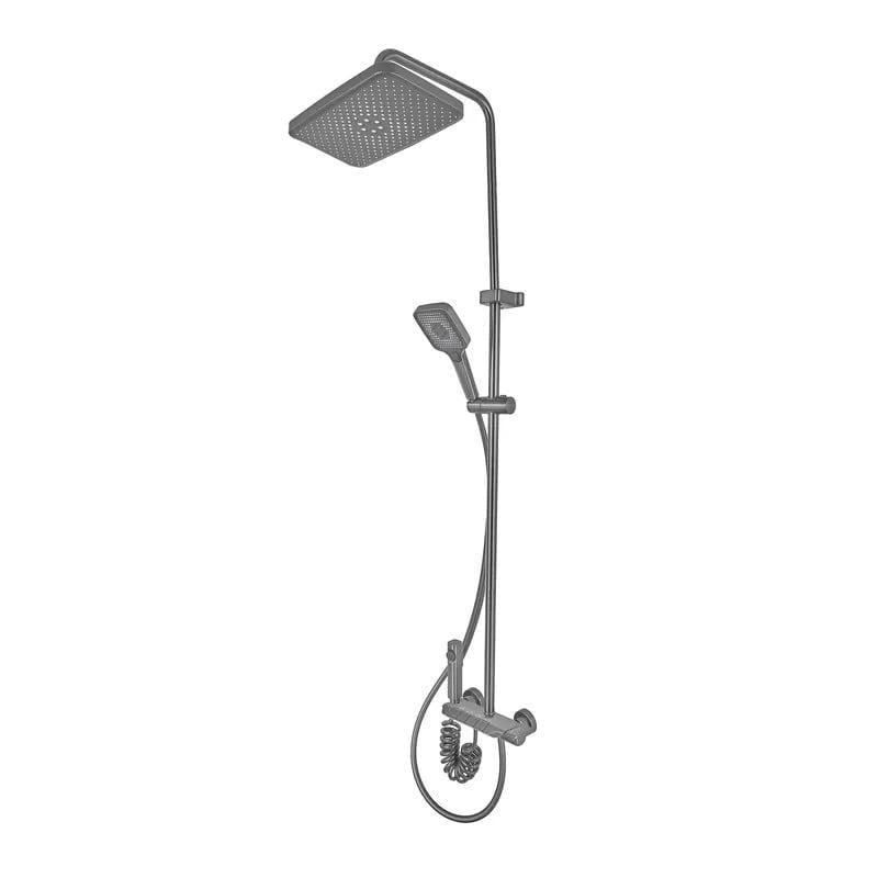Душевая колонна MIXXUS PREMIUM MARLIN 009-J со смесителем с кнопочным переключателем Графит (MI6831)