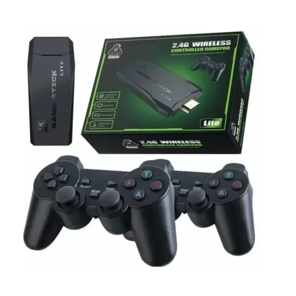 Приставка игровая портативная Game Stick HDMI 64G 4K 2.4G для телевизора с Bluetooth (8626)