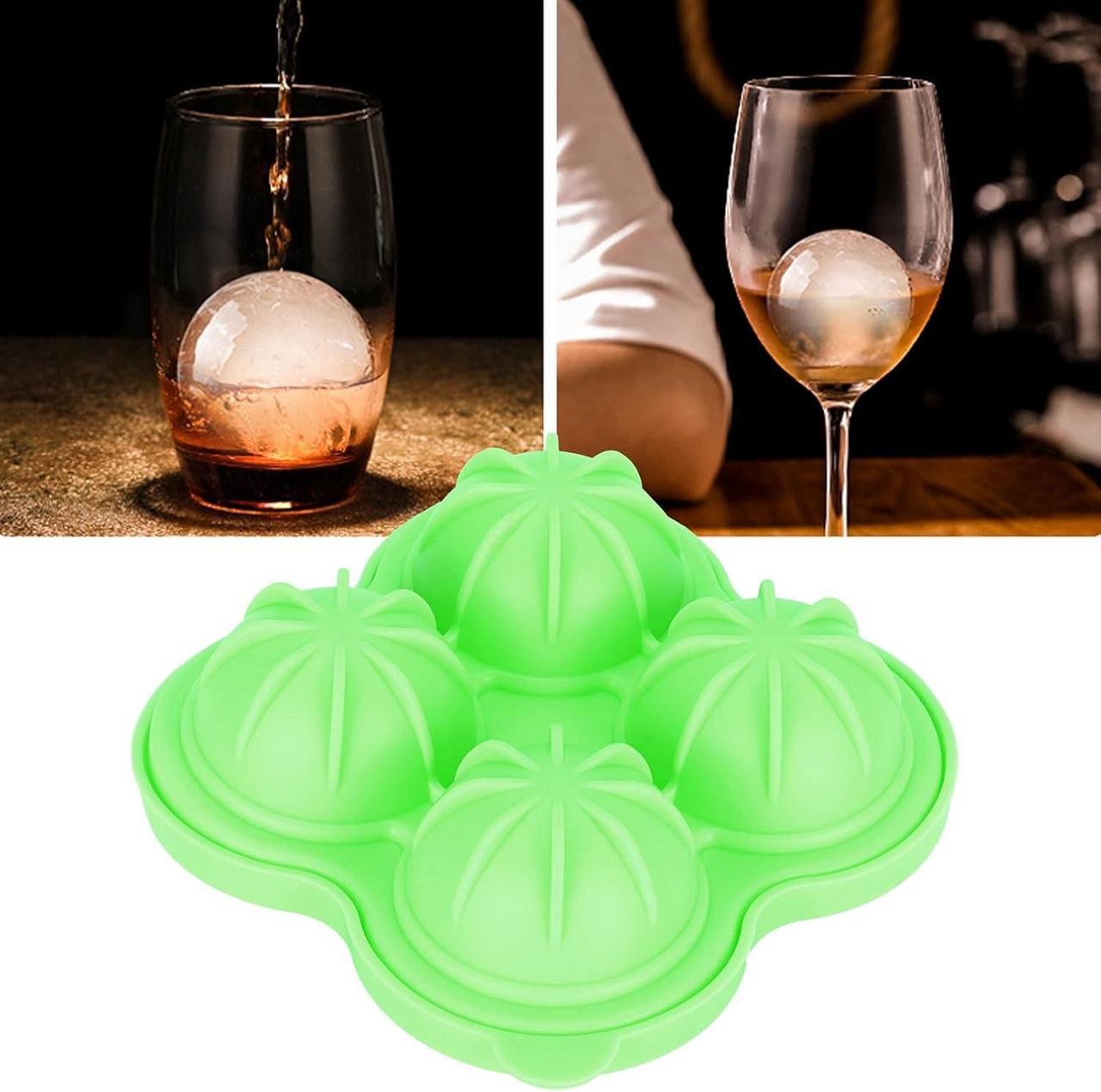 Форма для льоду Куля 4 комірок силіконовий салатовий (НР051592) - фото 7 Форма для льоду Куля 4 комірок силіконовий салатовий (НР051592) - фото 7