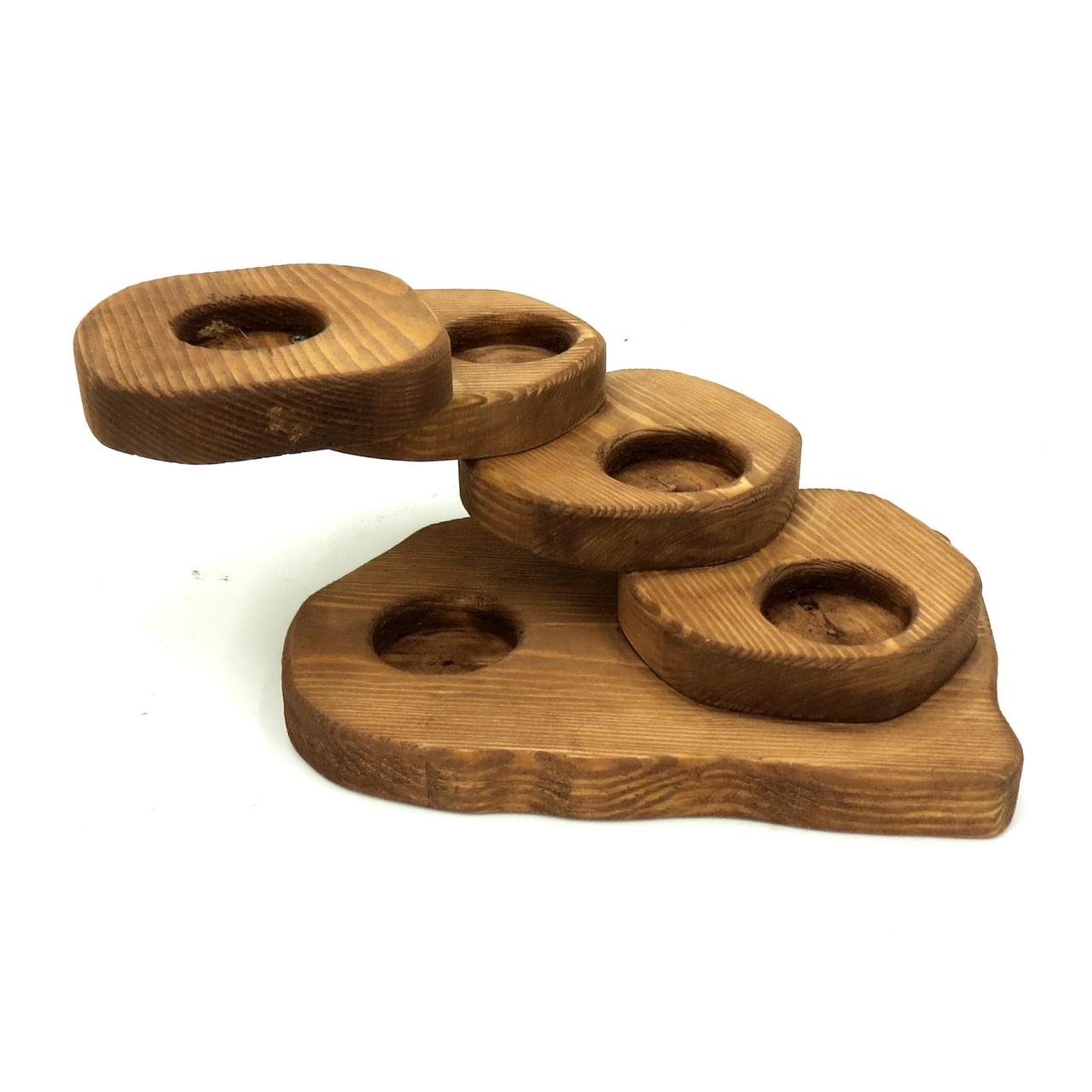 Подставка для рюмок из дерева Паскаль 4 Мускат (НБС-082007)