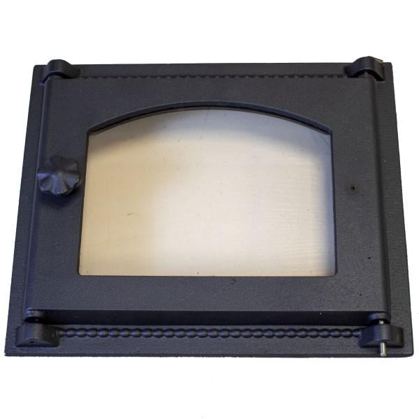 Дверца топочная чугунная со стеклом Аскет 314 340х280 мм (106847)