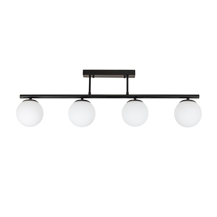 Люстра стельова Levistella 7529821-4 BK/WH плафони білі Чорний