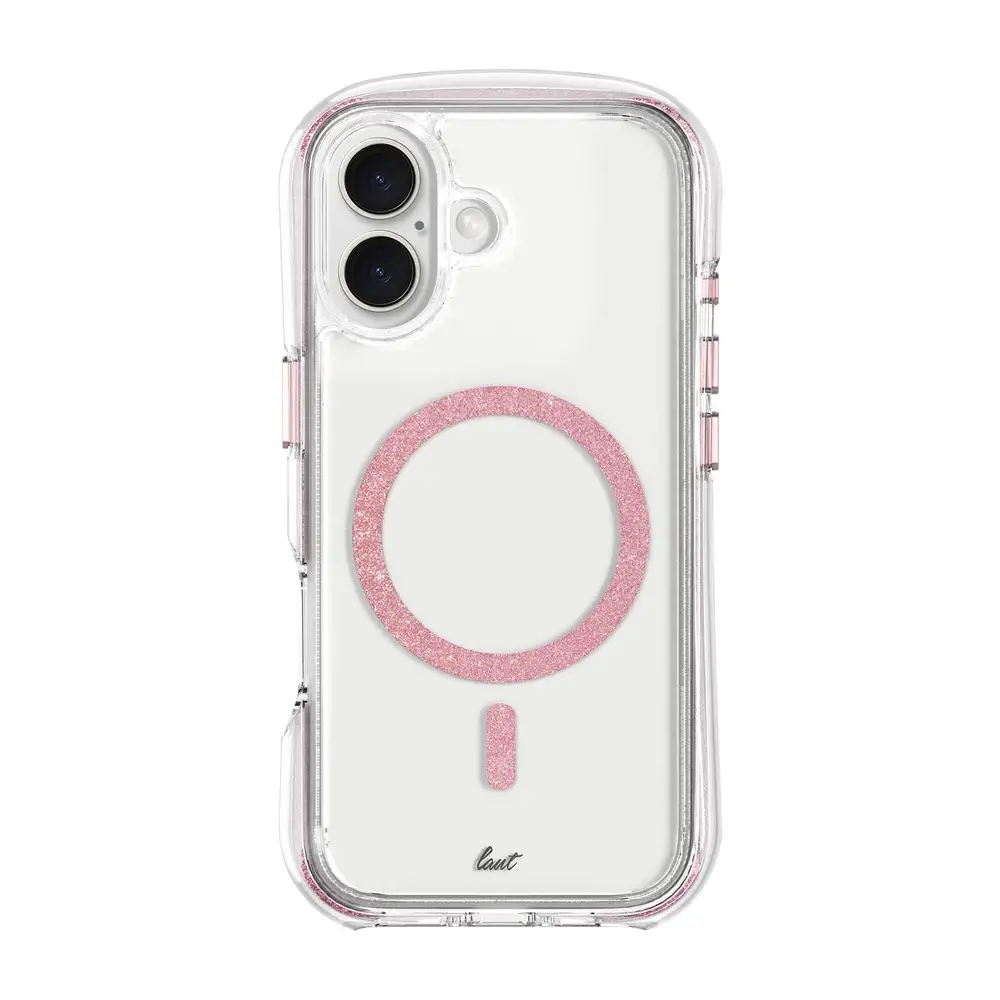 Чехол-накладка Laut AERO SPARKLE for iPhone 16 Plus with MagSafe, Crystal Pink (L_IP24C_AS_P)