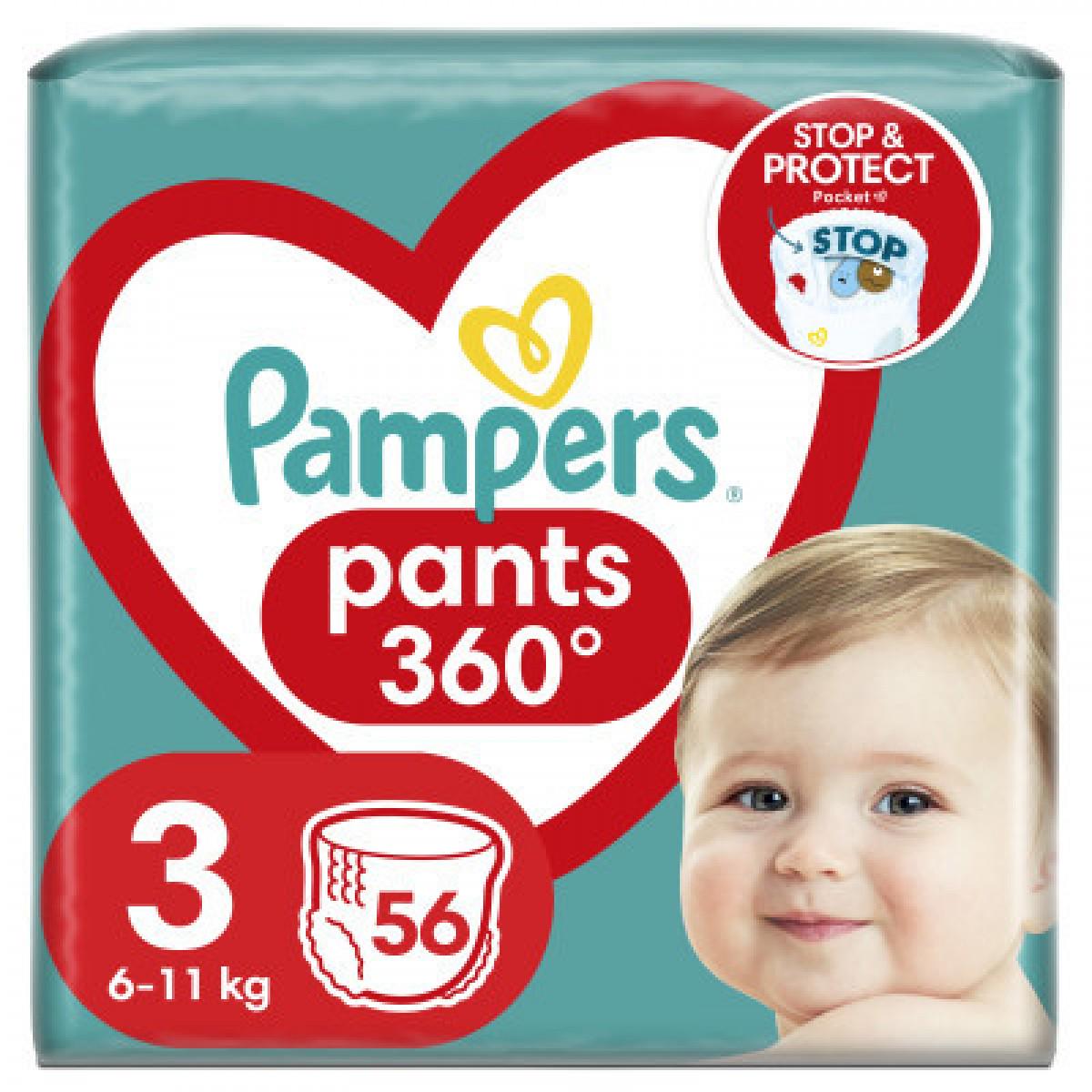 Підгузки Pampers трусики Pants р. 3 6-11 кг 56 шт. (8006540068663) - фото 1