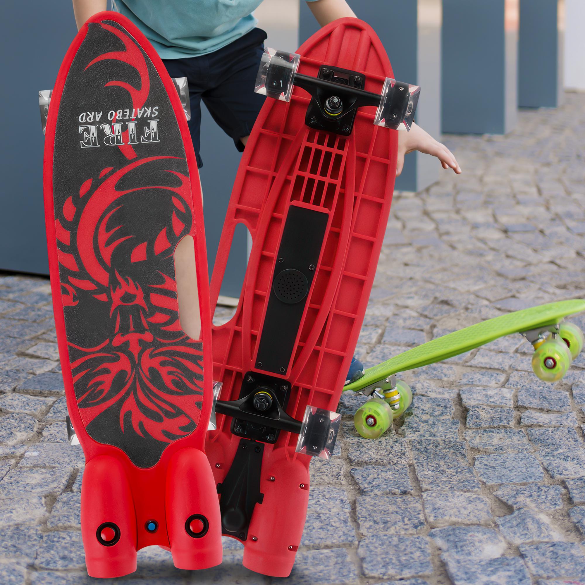 Скейтборд з ефектом диму колеса зі світловими та музичними ефектами Fire Skatebo Art Червоний (НКП) - фото 2 Скейтборд з ефектом диму колеса зі світловими та музичними ефектами Fire Skatebo Art Червоний (НКП) - фото 2