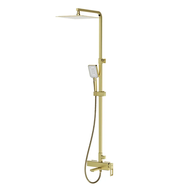 Душевая колонна со смесителем KOER KB-56009-12 3 функции Матовое золото (KR5989) Душевая колонна со смесителем KOER KB-56009-12 3 функции Матовое золото (KR5989)