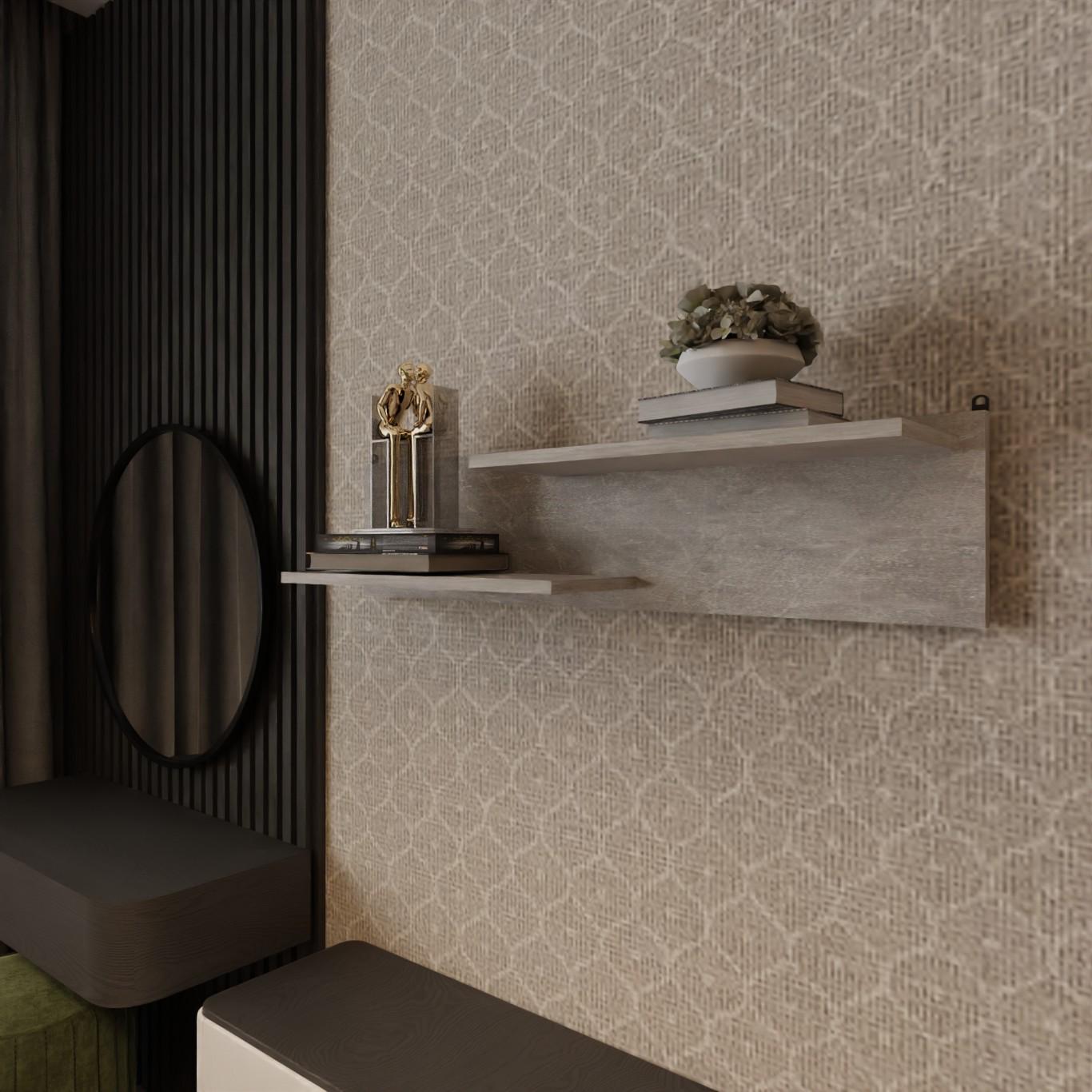 Полка настенная Париж 1100х250х216 мм Бетон - фото 3 Полка настенная Париж 1100х250х216 мм Бетон - фото 3