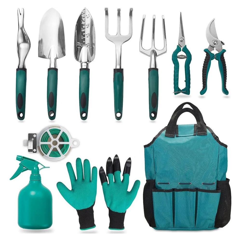 Набір для саду та городу сумка з комплектом із 7 садових ручних інструментів і аксесуарами