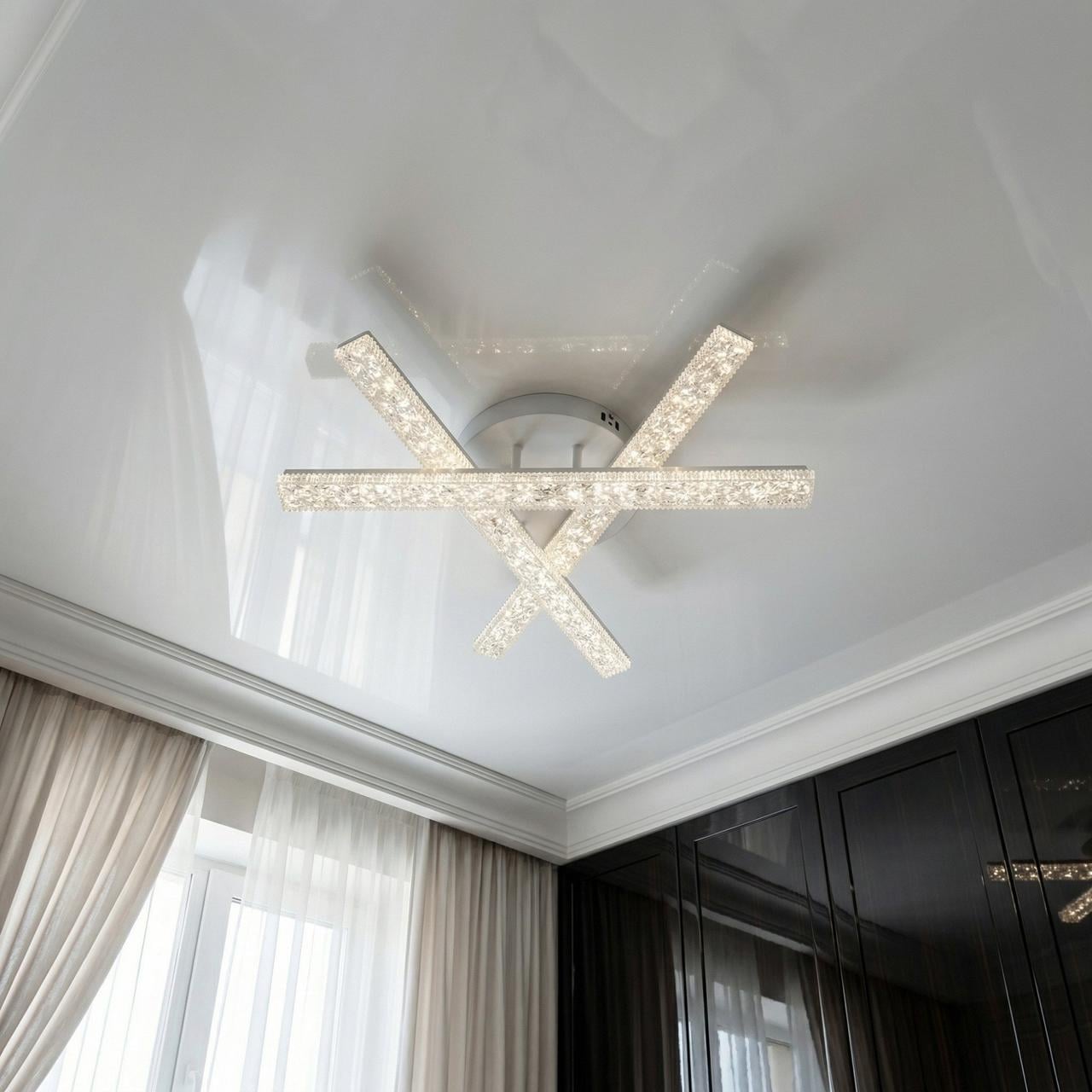 Люстра потолочная LED три модуля 48W Белый (SX818/3WH)