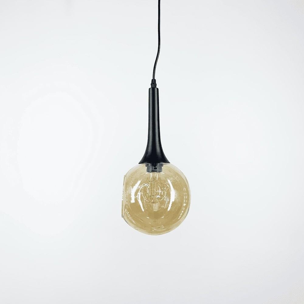 Світильник із відкритим плафоном Чорний/Бурштиновий (11810/1 BK+AM) - фото 3 Світильник із відкритим плафоном Чорний/Бурштиновий (11810/1 BK+AM) - фото 3