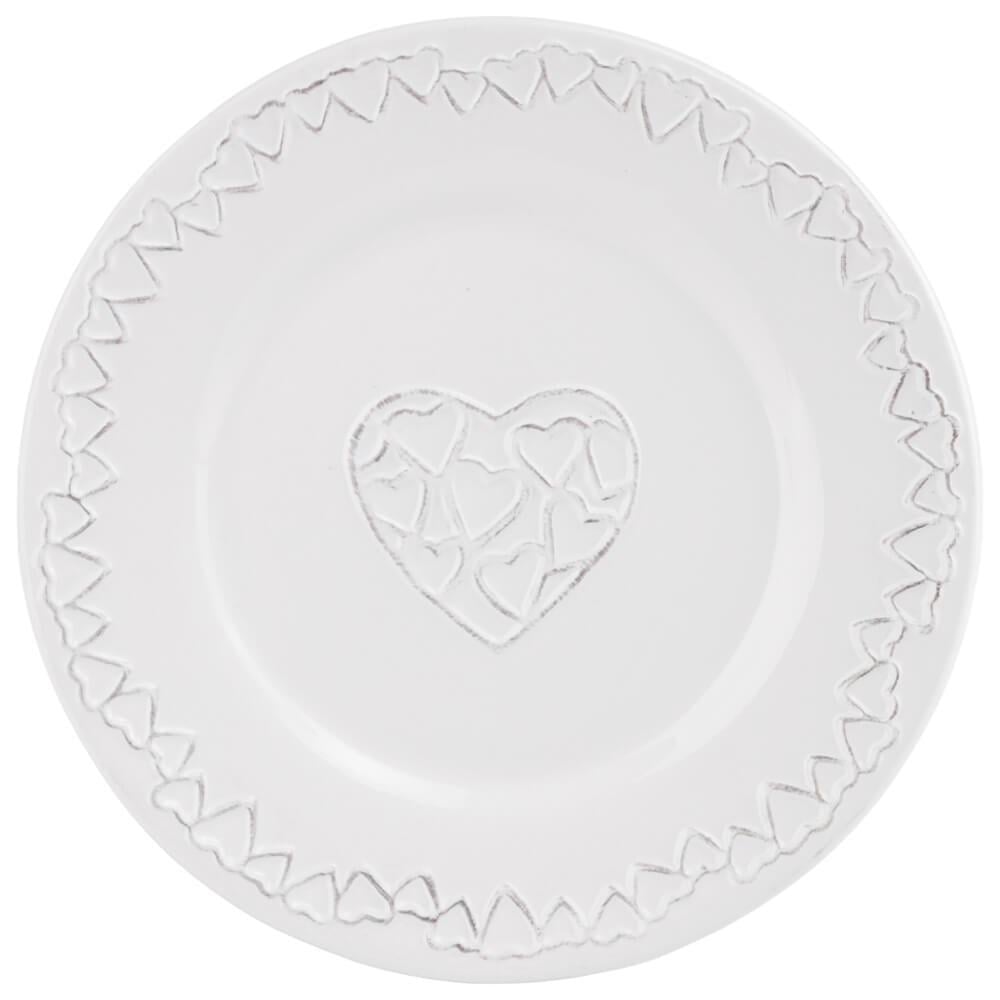 Набор тарелок керамических Сердца 4 шт. 19,5 см (010AS)