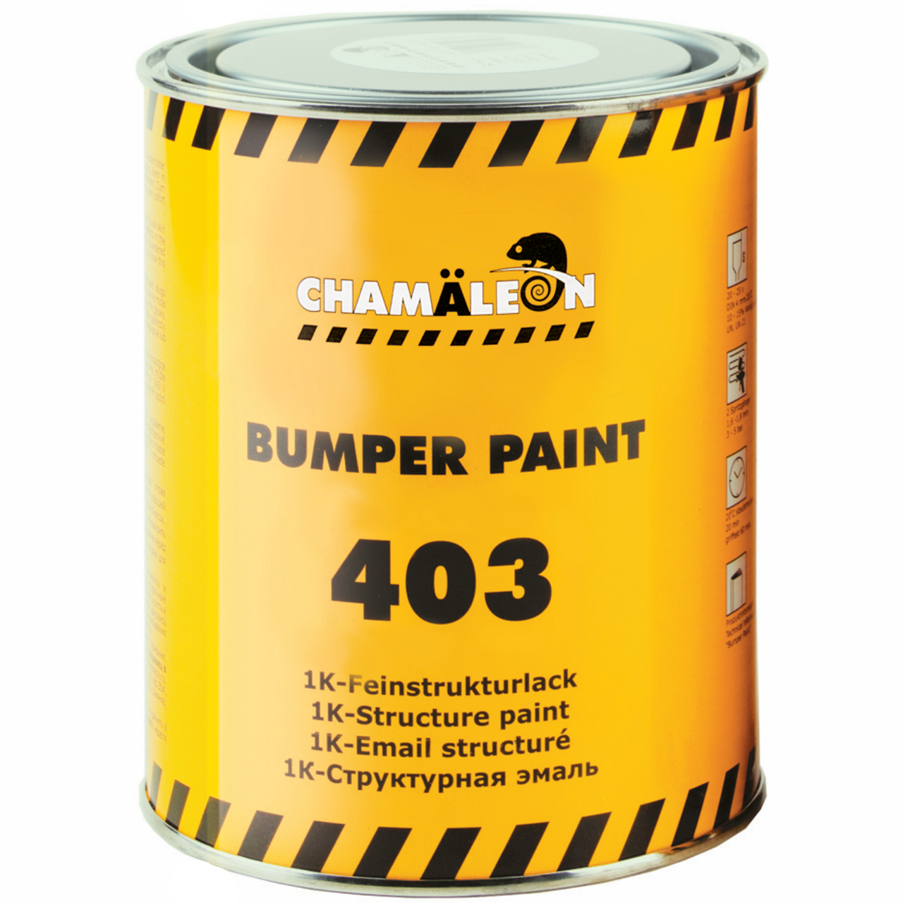 Аерозольна фарба емаль структурна для пластику Сhamaleon 403 Bumper Paint 1 л Сірий