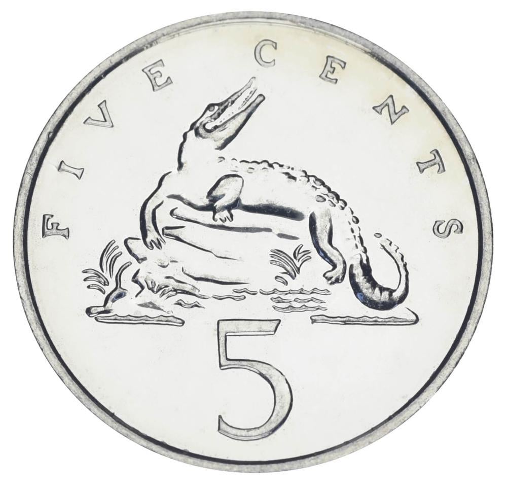 Колекційна монета Ямайка 5 центів 1976 UNC Крокодил (М19461)