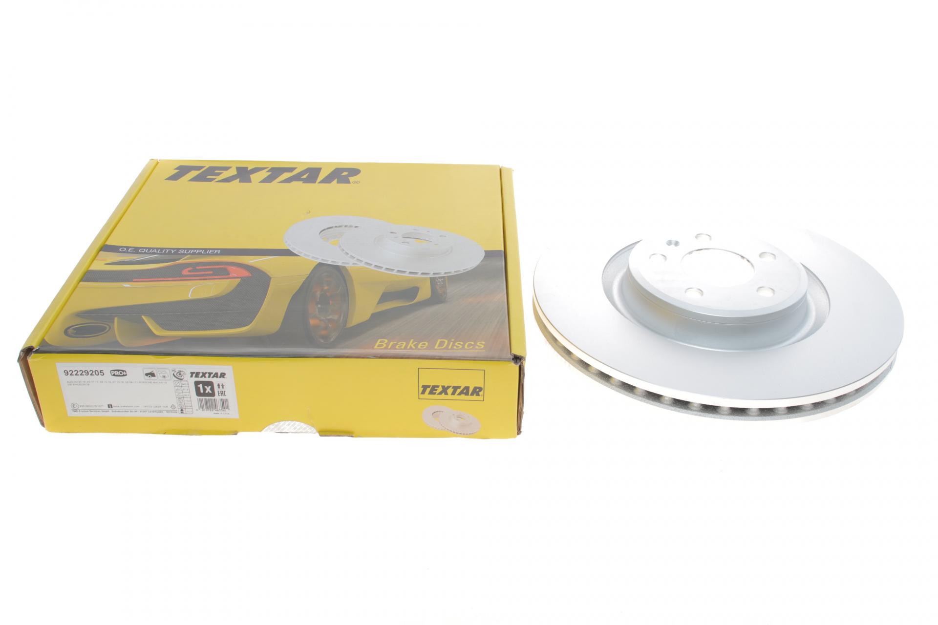 Диск тормозной передний TEXTAR Audi A4/A6 07-345х30 мм PRO+ (92229205 TEXTAR)